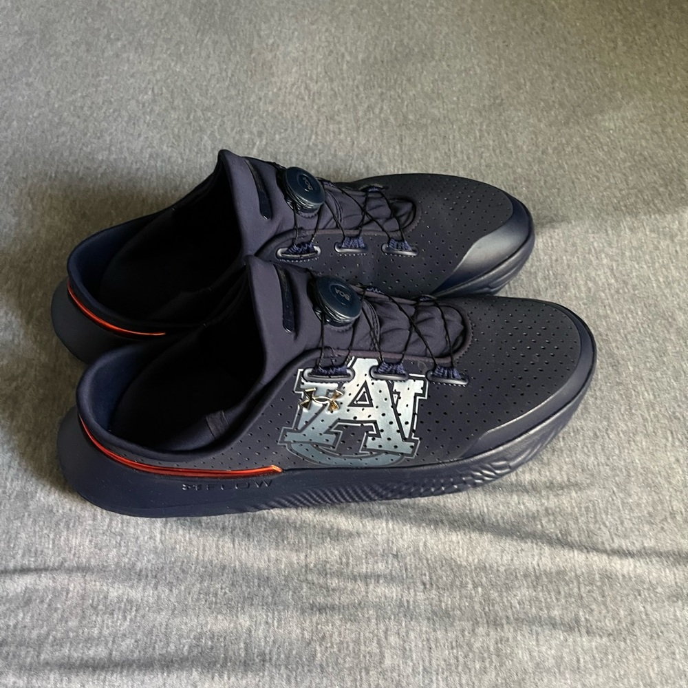 Under Armour Blue and Red Athletic Shoes Low-Top Design